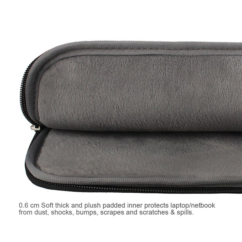 Arvok 17 17.3 Inch Water-Resistant Canvas Fabric Laptop Sleeve with Handle&Zipper Pocket/Notebook Computer Case/Ultrabook Carrying Bag for HP/Dell/A sus/Acer/Samsung, Black - Image 5